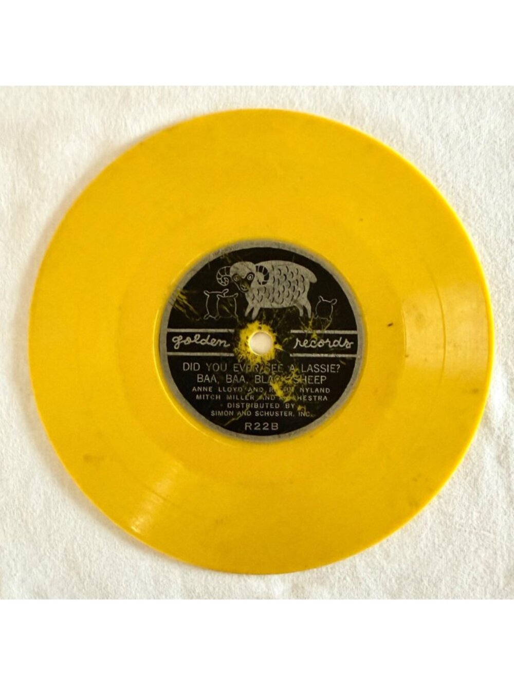 Vintage Golden Records Yellow London Bridge Baa Baa Black Sheep 6in Likely 78RPM - Picture 5 of 11